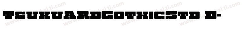 TsukuARdGothicStd D字体转换